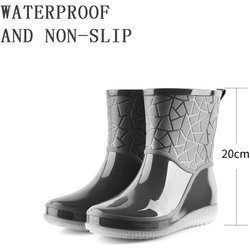 Mode Damen Regen Stiefel Erwachsene Mid-low Regen Stiefel Nicht-rutsch Verschleiß-beständig Wilden Dicken Wasser Stiefel Arbeiten frauen Überschuhe 38