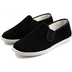 Alte Peking-Stoffschuhe, handgefertigte Herrenschuhe, Melaleuca-Stoffschuhe mit Unterseite, Hausschuhe, atmungsaktive Vierjahreszeiten-Freizeitarbeitsschuhe, Papa-Schuhe 46 schwarz