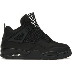 Air Jordan 4 Retro Net - Schwarze Damen-Sneaker Metallic-Silber FN7251-001 35.5