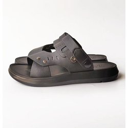 WTEMPO Herren-Sommersandalen, dicker Boden, weicher Boden, lässige Rutschen, Strandschuhe für den Außenbereich, rutschfest, für den Innenbereich, modische Wanderschuhe 45 schwarz
