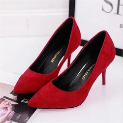 Damenschuhe Spitzschuh Pumps Lackleder Kleid Rot 8CM High Heels Bootsschuhe Schatten Hochzeitsschuhe 35 wein rot