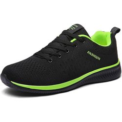 FASHION SHOES Atmungsaktive Sport-Turnschuhe für Herren, Sport-Laufschuhe, Outdoor-Damen-Tennis-Turnschuhe 48 schwarz/grün