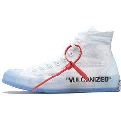 Off-White x Converse Chuck Taylor All Star Hi Die Zehn Kollaboration Trendig Bequem Rutschfest Leicht High-Top Skateschuhe 161034C 38