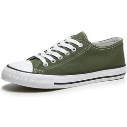 Klassische Retro-Low-Top-Canvas-Schuhe für Damen – Nahtlose Lieferung 36 grün