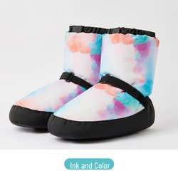 Mädchen Ballett Warm-Up Schuhe mit Plus Samt: Weiche Sohle, Verdickte Baumwolle, Winterwärme XS (32-35)