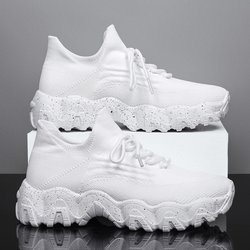 Plattform Weiße Schuhe Damen Neue Ins Modische Herbst Vielseitige Muffin Leichte Casual Sport Höhe Zunehmende Einlegesohle Damen Schuhe 41 weiß