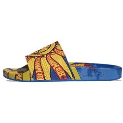adidas Sean Wotherspoon x Hot Wheels x Adilette Slides Unisex Sneaker Blau Blue-Bird Bold-Gold GX9756 40½