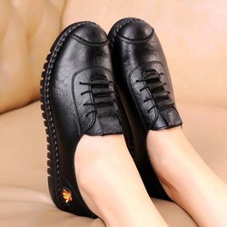 Frühling Designer Schuhe Frau Qualität Leder Slip auf Flats Schuhe für Frauen Loafers Damen Schuh 35