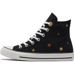 Converse Chuck Taylor All Star Galaxiemuster Trendige Bequeme Rutschfeste Langlebige High-Top Canvas Schuhe Damen Sneakers Schwarz Gelb A02885C 35