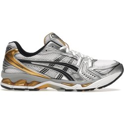 Asics Gel Kayano 14 White Pure Gold Unisex Sneakers 1201A019-102 44.5