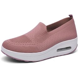 WTEMPO Slip-on Mesh Einzelnen Schuh Atmungsaktive Soft Vielseitig Mode Komfortable frauen Dicken Sohlen Erhöhen Sport Casual Schuhe Dropshipping Großhandel 35 rosa