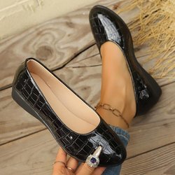 Große, lässige, flache Schuhe mit spitzer, weicher Sohle für Damen, die leichte Einzelschuhe tragen 43 schwarz