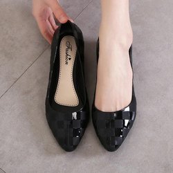 Wasserdichte Regenschuhe mit niedrigem Absatz für Damen, flach, zum Reinschlüpfen, Gummischuhe für Erwachsene, niedriger Absatz, spitze Zehenpartie, Keilabsatz, Arbeitsschuhe, Frühling/Sommer 37
