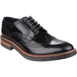Base London Herren Woburn Hi Shine Leder Brogue Schuh 9 UK schwarz