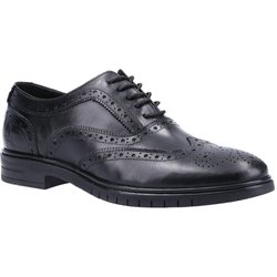 Hush Puppies Herren Santiago Lederbrogues 8 UK schwarz