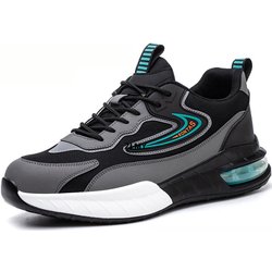 Mode Neue Männer Sicherheitsschuhe Stahlkappe Sneaker Sport Air Kissen Reflektierende Arbeit Sicherheit Stiefel Mann Pannensichere Arbeit Schuhe Anti-smash 43