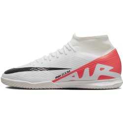 Nike Zoom Mercurial Superfly 9 Academy IC Ready Pack Unisex-Sneaker Weiß Leuchtendes Karmesinrot Schwarz DJ5627-600 42