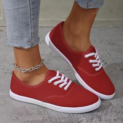 Elegante, atmungsaktive Damen-Sneaker für alle Jahreszeiten in mehreren Farben – bequemes Design mit runder Zehenpartie 39 rot