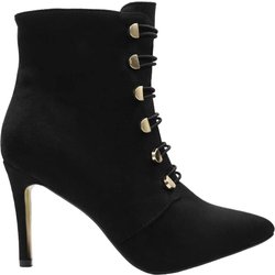 Wo ist das von Damen/Damen Blythe Stiefeletten aus Wildlederimitat mit spitzem Knopfdetail und mittelhohem Absatz? 6 UK schwarz
