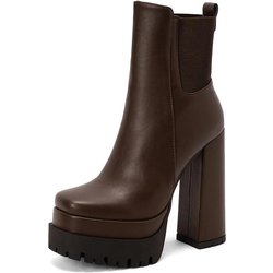 Damen Plateaustiefeletten mit Schnürung, superhoher Chuinky-Absatz, Stiefeletten, modische Schuhe für Damen, Herbst/Winter, Sale, ganz neu 39