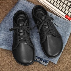 MCTIN Freizeitschuhe für Damen, rutschfest, zum Schnüren, Paar-Sneaker aus Leder mit Plateausohle, wasserdichte Wanderschuhe für Herren 44
