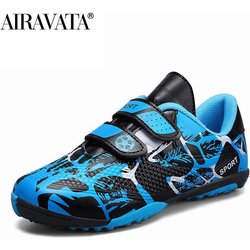 Jungen Training TF Fußballschuhe Kunstrasen Anti-Rutsch Jugend Fußballschuhe Sporttrainingsschuhe Mädchen Fußballschuhe 36 blau