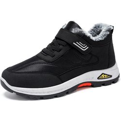2025 Herbst und Winter Neue Herren Warme Sportschuhe Rutschfeste Herren Schneestiefel Bergsteigerschuhe 41 schwarz