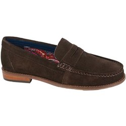 Roamers Schlichte Herren-Loafer aus Wildleder 11 UK dunkelbraune