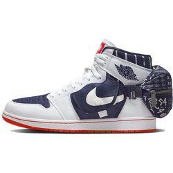 Air Jordan 1 Retro High Utility Quai 54 Unisex-Sneaker Weiß Neutral-Indigo Light-Bone DV1717-100 35.5