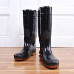 Men's Waterproof Non-Slip High-Top Rain Boots, Thick-Soled and Wear-Resistant for Fishing, Work, and Mining. Size 42