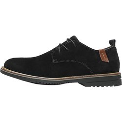 Klassische Oxford-Schuhe aus echtem Leder für Herren, flache Schuhe, bequeme Freizeitschuhe aus Wildleder, Mokassins, Herren-Business-Schuhe 42 schwarz