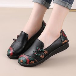 Frauen Casual Schuhe 2024 Echtes Leder Schuhe Frau Loafers Slip-On Flats Damen 35