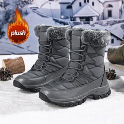 TUINANLE Warme Winter Plüschstiefel Damen Schneestiefel Bequeme und Lässige Damen Baumwollschuhe 39
