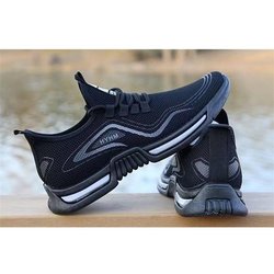 Herren Atmungsaktive Freizeitschuhe, Gewebte Leichte Rutschfeste Outdoor Trainings Laufschuhe 42 schwarz