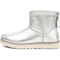 UGG Classic Mini Warm Bequem Outdoor Lässig Reißverschluss Schneestiefel Damen Stiefel Silber 1122670-SLVM 36