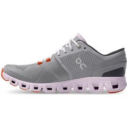 ON Cloud X 3 Alloy Lily Damen Sneaker Grau Alloy-Grau Lilienrosa 40.99041 38.5