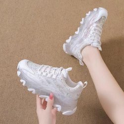 WTEMPO Damen-Sommer-Sneaker, rutschfeste, atmungsaktive Laufschuhe, Mesh-Hohl-Freizeitschuhe, Outdoor-Sportschuhe 40