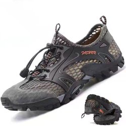 Herren Netzschuhe Warshoe Sand Beach Bergsteigen Schnelltrocknende Anti-Rutsch-Sandalen Outdoor-Freizeitschuhe Sportschuhe 39 grau