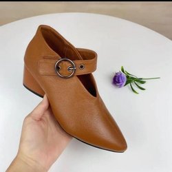 Frauen High Heels Frühling Herbst Neue Mode Weiche Leder Pumps Sandalen Koreanischen Stil Spitz Starke Ferse Schuhe 39 braun