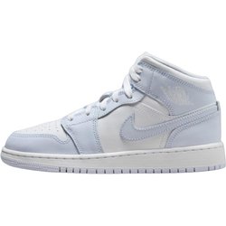 Neue Jordan Air Jordan 1 Rutschfeste Verschleißfeste Mid-Top Kinder-Basketballschuhe Weiß Blau Jugendliche FD8780-400 36