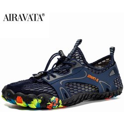 Atmungsaktive Wasserschuhe für Herren, Klettern, Wandern, Upstream-Schuhe, Outdoor-Strand-Schwimmschuhe, Barfuß-Turnschuhe 42 blau