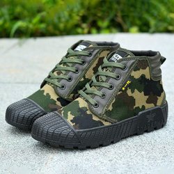 Taktische Trainingsschuhe, hohe, atmungsaktive Canvas-Arbeitsschutzschuhe für den Außenbereich, geruchsabweisend, für Herren 45 camouflage