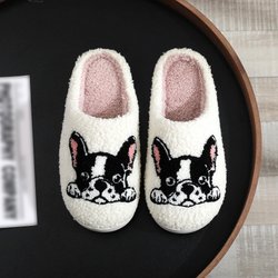 Damen Winter Zuhause Warme Hausschuhe Indoor Niedliche Cartoon Katze Weiche Sohle Exquisite Schlafzimmer Anti-Rutsch Komfort Mode Baumwollschuhe 40-41