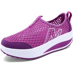 Sommer Damen mittleren Alters Fitness Training Kostenlose faule Sportschuhe Schaukelschuhe 5 Farben 35 violett