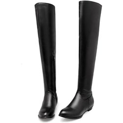 Freizeit-Overknee-Stiefel mit flachem Boden 44 45 46 47 48 Overknee-High-Damen-Stiefel mit dünnem Bein, Overknee-Schuhe für Damen 46