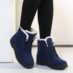Neue Winter-Damen-Sneakers aus Samt, wasserdicht, rutschfest, warm, High-Top-Schuhe 42 blau
