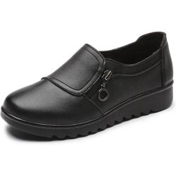 Mode Mode Damen Flache Schuhe Damen Mokassin Slip-on Schuhe Leicht Damen Freizeitschuh Einfarbig Vielseitig Zapatos De Mujer 41 schwarz