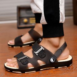 Herren-Hausschuhe, rutschfeste Sandalen, offene Zehen-Hausschuhe, Badezimmer-Strandschuhe 41 schwarz