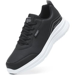 39-48 Herbst Leder Sneakers Herren Casual Größe Mode Fitness Laufschuhe 42 weiß/schwarz