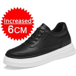 Mode für Männer Leder 6/8CM unsichtbare innere Höhe zunehmende Schuhe Outdoor-Mode für mit dicken Sohlen atmungsaktive Männer Schuhe formale Schuhe 43